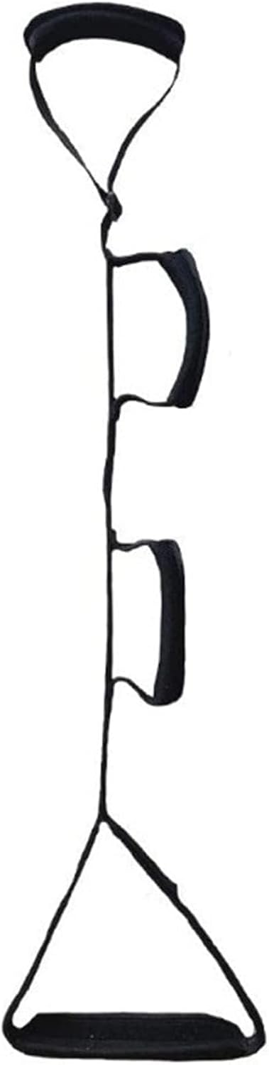 IPENNY 35-44 Leg Lifter Strap Multi-Loop Rigid Foot Loop& Padded Handgrips, Adjustable Mobility Aid Tool Foot Lifting