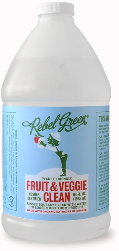 Rebel Green Fruit & Veggie Clean Plant-Based Produce CleanerNatural Fruit and Vegetable