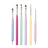 6 PCS Nail Art Brushes Set, Nail Painting Brushes, Nail Art Liner Brushes and Dotting Pens