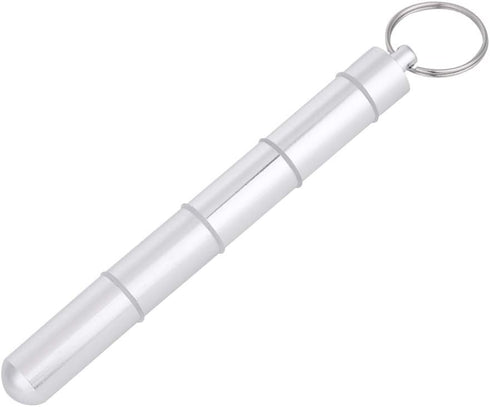 Drug Holder, Aluminum Alloy Waterproof Pill Key Chain Container with Key Ring for Daily Use (5 Cases)