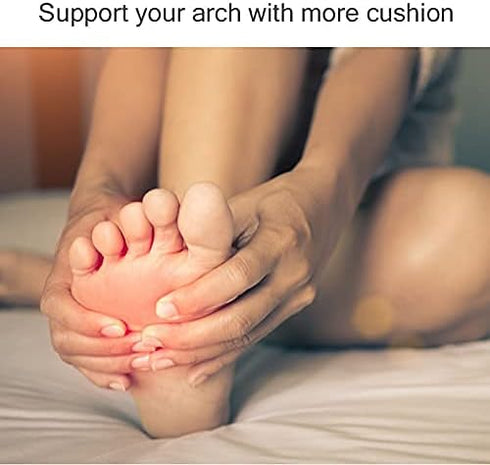 Arch Support Insoles for Plantar Fasciitis, Adhesive Foot Arch Inserts for Flat Feet, Heel Support Cushion - 3 Pairs