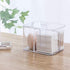 SUNFICON Cotton Swab Balls Box, Cotton Pads Holder Organizer, Acrylic Crystal Clear Canister