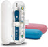 Plastic Electric Toothbrush Travel Case for Oral-B Pro Series, 3 Pack (White, Blue, Pink)