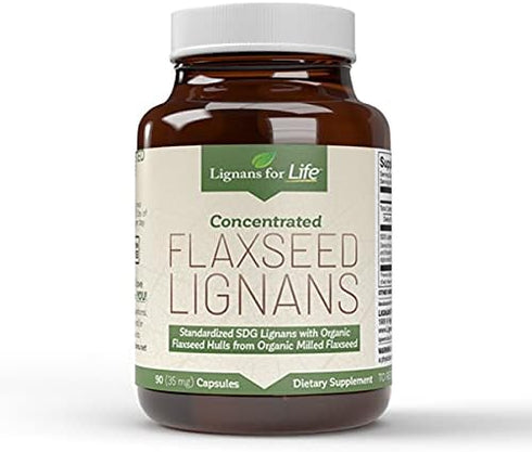 Lignans For Life Flaxseed Lignans for Dogs & People - 90 Capsules, 35mg Immune Support, Nutritional Flaxseed