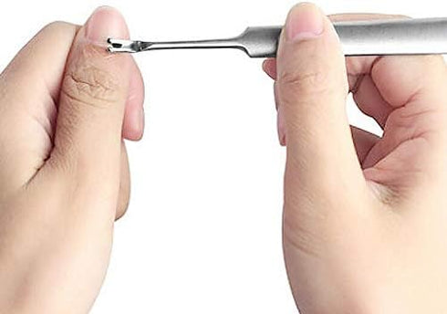 Professional Stainless Steel Cuticle Pusher Trimmer, Nails Cleaner Scissors Remover Nipper Clipper