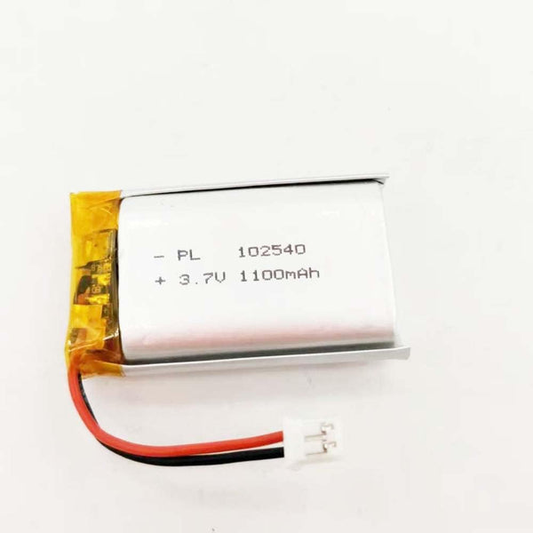 3.7V Li Lipo Lithium Polymer Ion Battery Pack, 1100mAH with 2 Pin JST Connector (102540)
