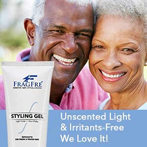 Light Hold Hair Gel Fragrance Free, 8 oz, Lightweight Styling Gel for Fine Fragile Hairs, Vegan Gluten Free