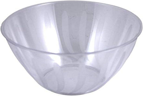 Maryland Clear Plastic Medium Bowl (70 oz.) 1 Pc. - Chic Swirls Design, Perfect for Dinner Parties, Events, Gatherings, Everyday Use, Appetizers, & Desserts by Maryland