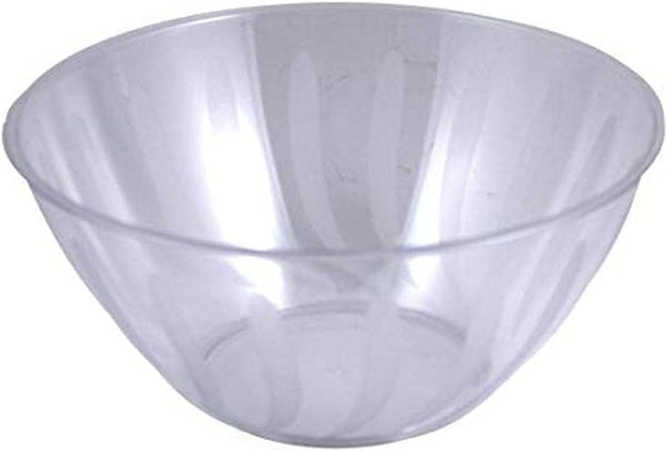 Maryland Clear Plastic Medium Bowl (70 oz.) 1 Pc. - Chic Swirls Design, Perfect for Dinner Parties, Events, Gatherings, Everyday Use, Appetizers, & Desserts by Maryland