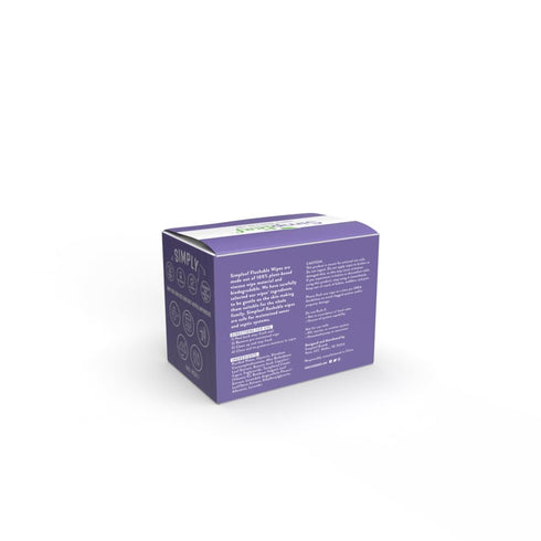 Pack (30 4 Pack 120 Counts Simpleaf Flushable Lavender Single Wet Wipes | Paraben & Alcohol Free | Hypoallergenic