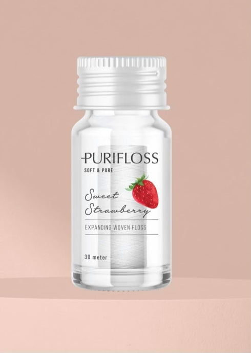Premium Expanding Woven Dental Floss, PTFE & PFAS Free, Sweet Strawberry, Dentist Recommended, Kid Friendly