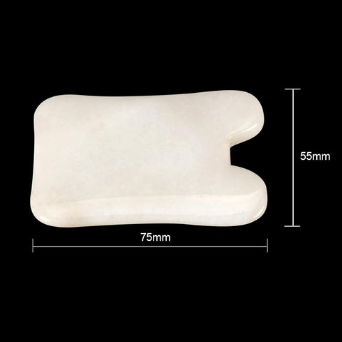KENID 1Pcs White Jade Crystal Energy Stone Traditional Guasha Board for Body Shoulder Neck Back Massage (Color :