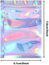Blulu 100 Pieces Resealable Foil Proof Bags, Iridescent Scent Proof Flat Pouch Clear Smell Sealable Packing Bags for