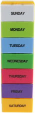 Luzhengyang 7 28 Multi-Color Day Pill Box Organizer Case, Weekly Tablet Storage for AM PM Medication, Travel Carry
