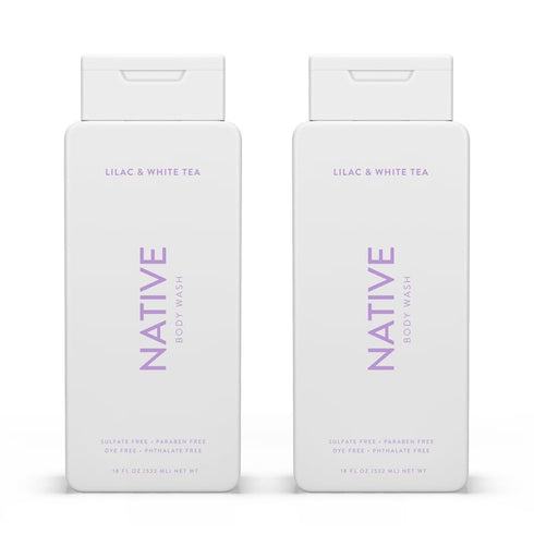 Native Body Wash with Naturally Derived Ingredients | For Women & Men, Sulfate, Paraben, & Dye Free | Lilac & White Tea