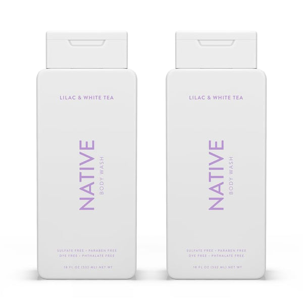 Native Body Wash with Naturally Derived Ingredients | For Women & Men, Sulfate, Paraben, & Dye Free | Lilac & White Tea