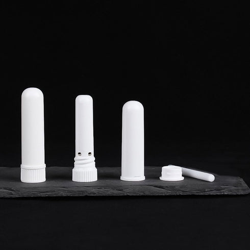 12 Sets Essential Oil Aromatherapy Tubes, Blank Nasal Inhalers (12 Complete Sticks) + 2 Polyethylene Pipette Droppers