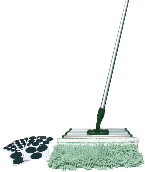 Fern MK27101 Floor Care Mop Kit - 48" Mop with Microfiber Deep Cleaning Pad, Chenille Sweeping Pad, and 42 Assorted