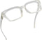 Eyekepper Ladies Reading Glasses, Oversized Square Design Readers for Women, Transparent