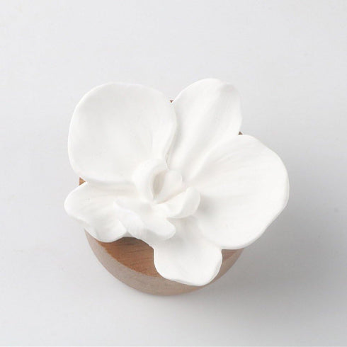 Vobumix Essential Oil Passive Flower Diffuser Mini Ceramic Essential Oil Small Diffuser Phalaenopsis Porcelain