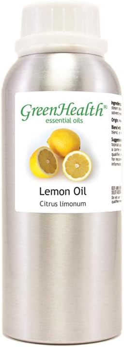 Lemon Essential Oil – 8 fl oz (237 ml) Aluminum Bottle w/Plug Cap – 100% Pure Essential Oil