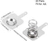 uxcell 20 Pairs AA Battery Positive Negative Conversion Spring Contact Nickeling Plate, 11.28mmx11.5mm