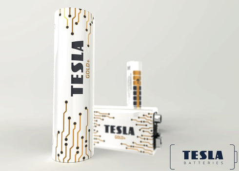 TESLA BATTERIES 9V GOLD+ (6LR61 / BLISTER FOIL 1 PC), Maximum Power Alkaline Batteries, 10 Year Shelf Life