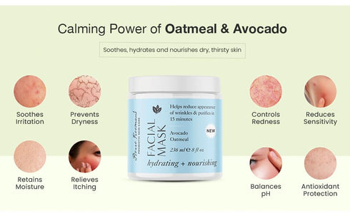 Pierre Freeman's Hydrating & Nourishing Mask with Oatmeal & Avocado (8 oz.)