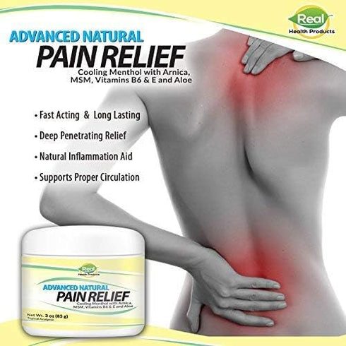 Natural Pain Relief Cream with Arnica - 3oz for Fast Acting Soothing Relief for Muscle Aches, Joint Pain