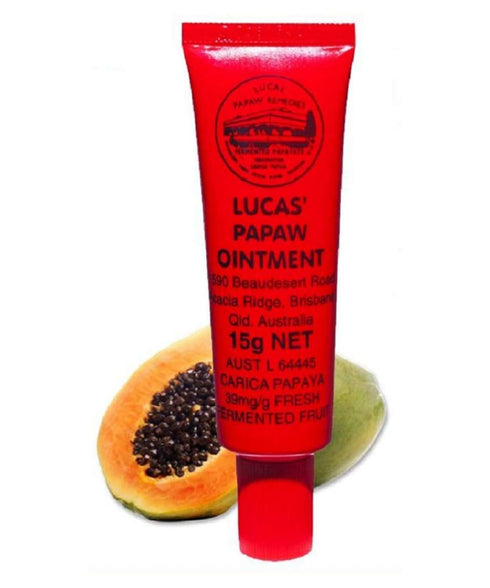 Lucas Papaw Ointment – 15g Tube with Lip Applicator – 2-Pack – Multi-Purpose Skin Relief