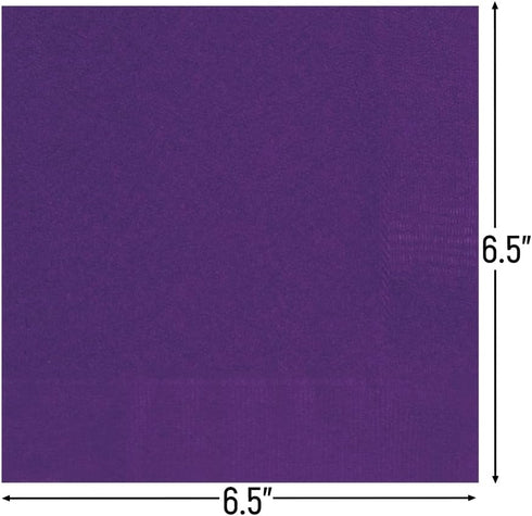 Deep Purple Paper Luncheon Napkins, Pack of 20, Perfect for Parties, Birthdays, Weddings & Special Events