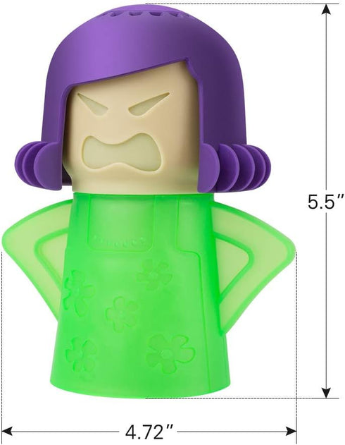 Angry Mama Microwave Cleaner - Steam Cleaner for Kitchens with Vinegar and Water (Green)
