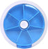 INVODA Rotating Weekly Pill Dispenser, 7 Day 3 Times Medicine Pill Planner with 7 Compartments, Blue