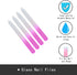 SIUSIO Set of 20 Professional Crystal Glass Nail Files, Gradient Rainbow Color for Nail Polishing (Pink, Purple)