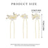Heread Pearl Bride Hair Pins - Crystal Bridal Headpiece for Women & Girls (Pack of 3, Gold)