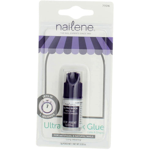 Nailene Ultra Quick Nail Glue, 0.10 oz (3 Pack)