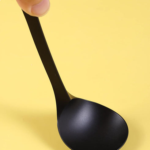 Plastic Dessert Spoons, Disposable Heavy Duty Black Spoons for Party, Office, Restaurants, 100 Pieces