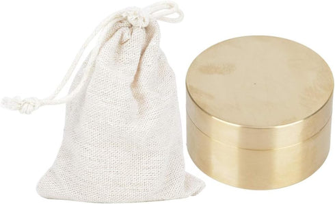 Round Storage Box Pill Case, Outdoor Waterproof Brass Container, Leakproof Mini Accessories for Travel