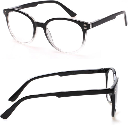 3 Pack Reading Glasses, Spring Hinge Stylish Readers Black/Tortoise for Men and Women (3 Mix, 2.0) Medium