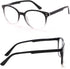 3 Pack Reading Glasses, Spring Hinge Stylish Readers Black/Tortoise for Men and Women (3 Mix, 2.0) Medium