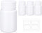 Empty Plastic Pill Bottle Medicine Bottles, Reagent Chemical Container with Smooth Screw Lid for Liquid Solid Powder