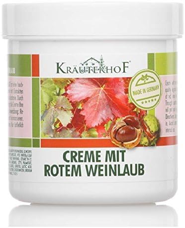 Horse Chestnut & Red Vine Cream for Varicose Veins, Aching Legs - 250ml, All Skin Types