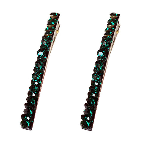Vpang 2 Pcs Shiny Rhinestone Hair Barrette Clip and Bobby Pins for Women
