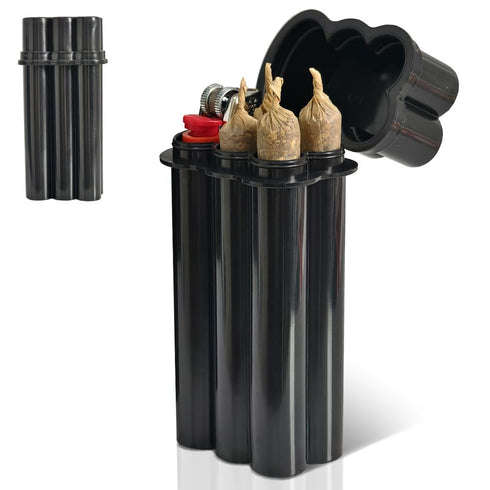 Small Cigarette Case for Regular and 100s King Size, 4 Capacity, Smoking Accessories for 1-1/4 Size Pre Rolled Tobacco