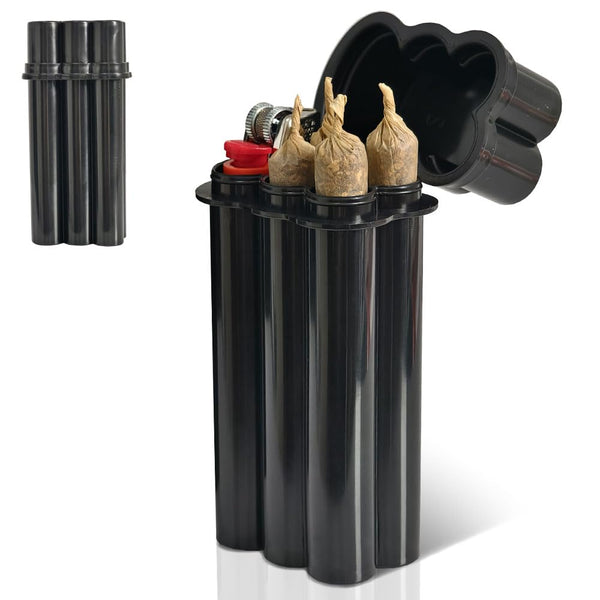 Small Cigarette Case for Regular and 100s King Size, 4 Capacity, Smoking Accessories for 1-1/4 Size Pre Rolled Tobacco