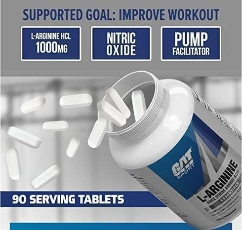 GAT Sport L-Arginine Tablets, 180 Count