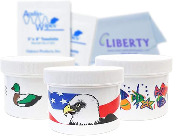 Audiologist Choice Hearing Aid Dehumidifier, Duck, Fish, or Patriotic Design, Drying Jar with Desiccant