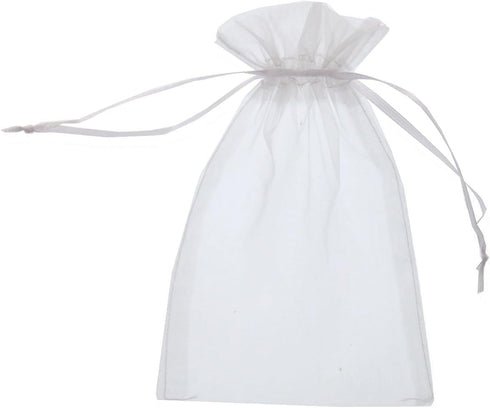 SumDirect 50Pcs Sheer Organza Bags - 4x6 inches Jewelry Drawstring Pouches for Wedding Party Favors