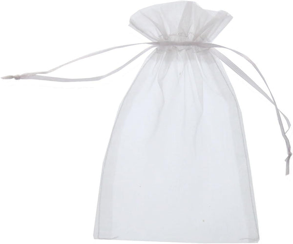 SumDirect 50Pcs Sheer Organza Bags - 4x6 inches Jewelry Drawstring Pouches for Wedding Party Favors