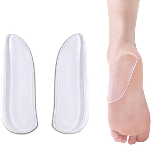 MARS WELLNESS Medial & Lateral Heel Wedge Silicone - 2 Pairs Universal Adhesive Shoe Insert for Knock Knee Pain, Foot